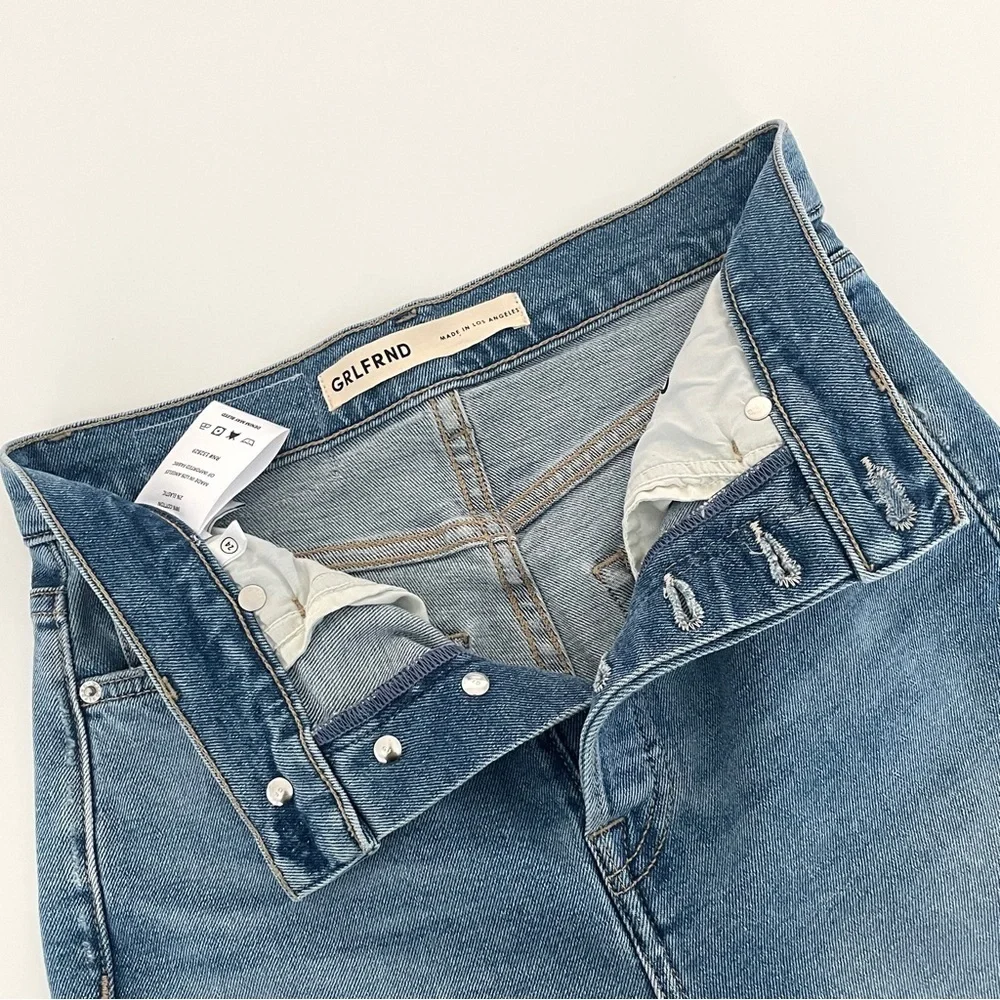 Grlfrnd The Piper Super High Rise Stretch Slim Crop in La Jolla - Picture 6 of 13